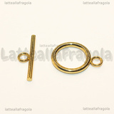Chiusura Composta in Acciaio Inox Gold Plated 16.5mm