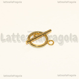 Chiusura Composta in Acciaio Inox Gold Plated 16.5mm