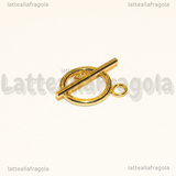 Chiusura Composta in Acciaio Inox Gold Plated 16.5mm