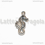 Ciondolo Cavalluccio Marino 3D in Acciaio Inox 31x16x6.5mm