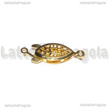 Chiusura Filigranata in Acciaio Inox Dorato 21.5x7x4mm