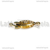 Chiusura Filigranata in Acciaio Inox Dorato 21.5x7x4mm