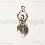 Cionddolo Dea Madre in metallo argento antico 39x13mm