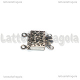 Chiusura Filigranata a 2 Fili in Acciaio Inox 21.5x7x4mm
