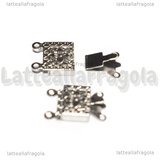 Chiusura Filigranata a 2 Fili in Acciaio Inox 21.5x7x4mm