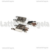 Chiusura Filigranata a 2 Fili in Acciaio Inox 21.5x7x4mm