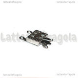 Chiusura Filigranata a 2 Fili in Acciaio Inox 21.5x7x4mm