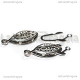 Chiusura Filigranata in Acciaio Inox 21.5x7x4mm