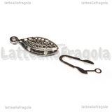 Chiusura Filigranata in Acciaio Inox 21.5x7x4mm