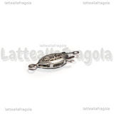 Chiusura Filigranata in Acciaio Inox 21.5x7x4mm