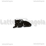 Ciondolo Gatto in Acciaio Inox 19x9.5mm