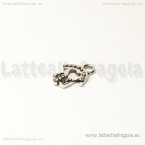 Charm Mano di Fatima in metallo argento antico 11x7.6mm