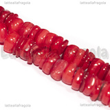 Filo Chips Madreperla Rosso 6-7x5-7x2.5mm 19cm