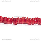 Filo Chips Madreperla Rosso 6-7x5-7x2.5mm 19cm