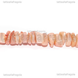 Filo Chips Madreperla Pesca 6.2x6.2x1.32mm 38.5cm