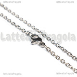 Collana in Acciaio Inox 45cm a Maglia Ovale 2.5x2mm