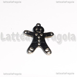 Ciondolo Gingerbread in Acciaio Inox 20x16x1mm