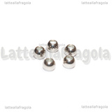 5 Sferette in Acciaio Inox interno in silicone 4x3.3mm
