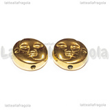 Spaziatore Sole Luna in Acciaio Inox Dorato 13x5mm