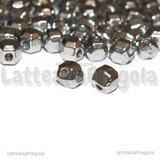 5 Sferette Sfaccettate in Acciaio Inox Dorato 4.8x4.3x4.3mm