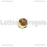 5 Sferette Sfaccettate in Acciaio Inox Dorato 4.8x4.3x4.3mm