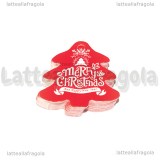 5 Tag natalizi in cartoncino colorato fantasia Albero di Natale Rosso 5.5x5cm