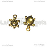 Charm Tartaruga in Acciaio Inox Dorato 15.5x8.5x3mm