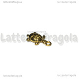 Charm Tartaruga in Acciaio Inox Dorato 15.5x8.5x3mm