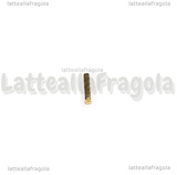 Spaziatore Lettera I in Acciaio Inox dorato placcato Oro 18K 9.5x3x3mm