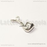 Charm 3D pipa in metallo argento antico 20x7mm