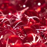 5 Perle in Vetro Rosso Fantasia Schizzi 8mm