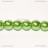 25 Perle in vetro cerato verde 10mm