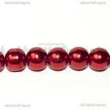 25 Perle in vetro cerato rosso 10mm