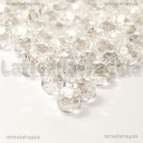 20 Perle sfaccettate in vetro cristal AB 6mm