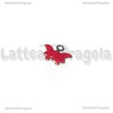 Ciondolo Farfalla in Acciaio Inox smaltato Rosso 9x7.5mm