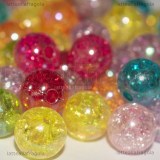 10 Perle in acrilico effetto Cracklè color imisti 10mm