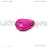 Goccia in pasta di turchese rosa 14x10mm