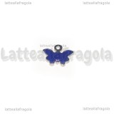 Ciondolo Farfalla in Acciaio Inox smaltato Blu Notte 9x7.5mm