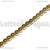 Perle in Ematite dorata non magnetica Grado A 4mm filo 40cm