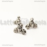 Charm Carrozza di Cenerentola 3D in metallo argento antico 13mm